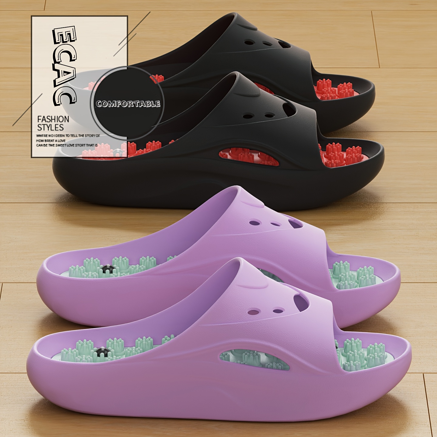 Men'S Shoes To Women'S Size - Женские и мужские массажные тапочки из