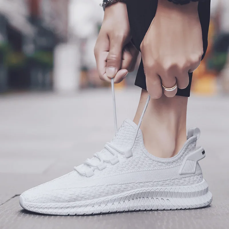 Men Shoes Trainers - Мужские плетеные кроссовки 2025: Новинка бренда,