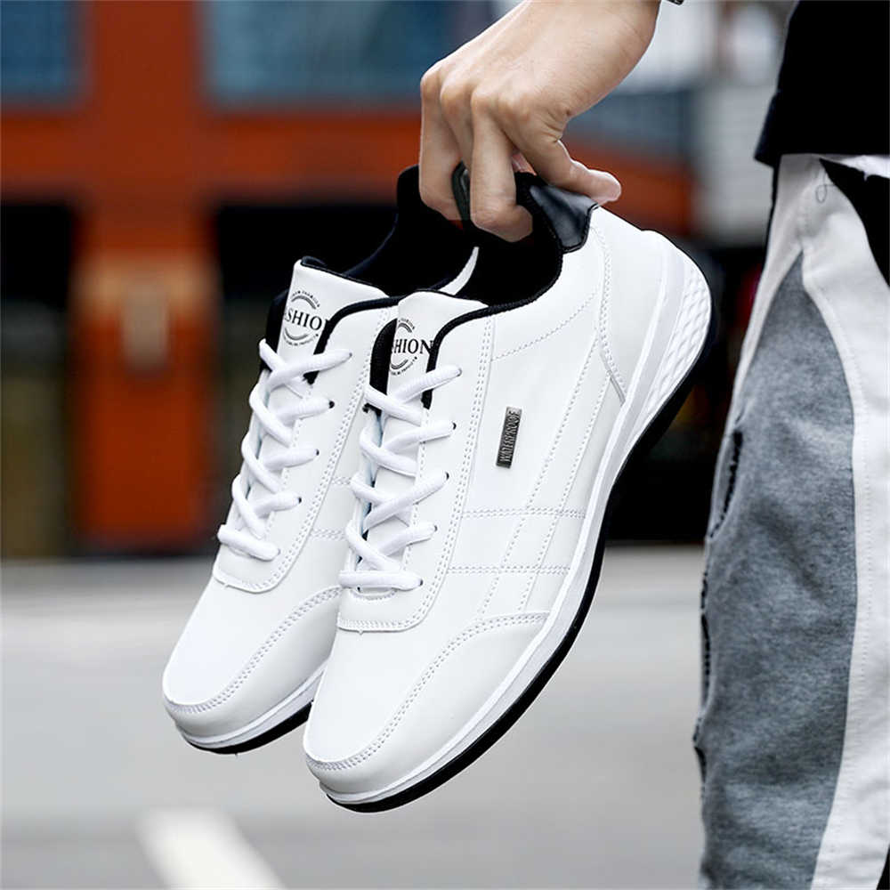 Men Shoes Trainers - Мужские белые туфли на каблуке 41-42,