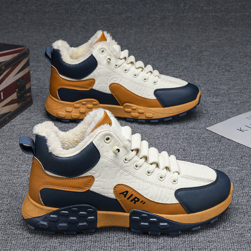 Men Shoes Running - Мужские теплые хлопковые кроссовки на платформе,